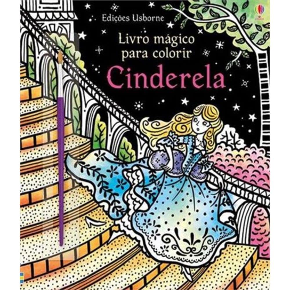 livro infantil cinderela livro magico para colorir usb Books