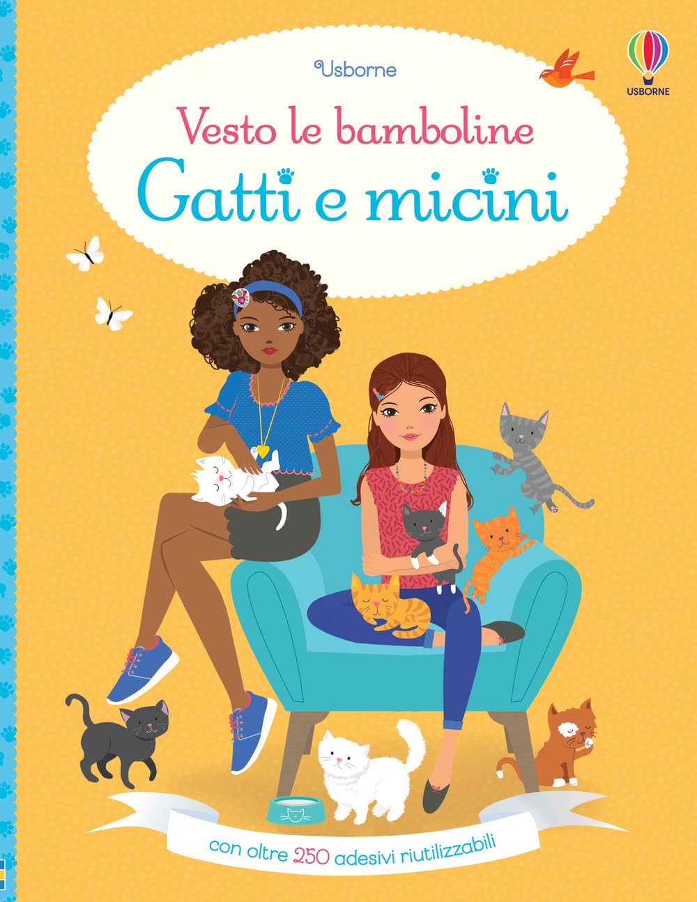 Gatti e micini. Con adesivi. Ediz. a colori book
