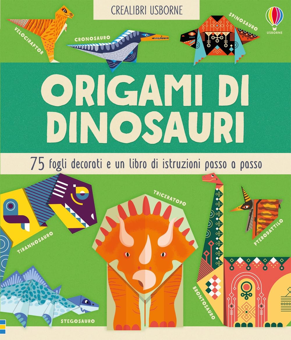 Origami di dinosauri 75 fogli decorati e un libro di istruzioni passo passo book