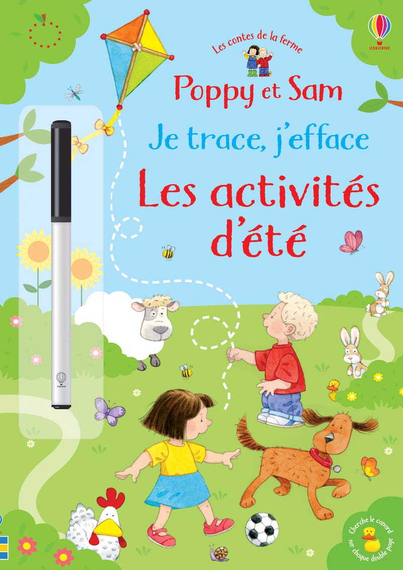 Poppy et Sam - Je trace, j'efface - Les activités d'été - Les contes de la ferme: Avec un feutre effaçable Hobbies & Crafts