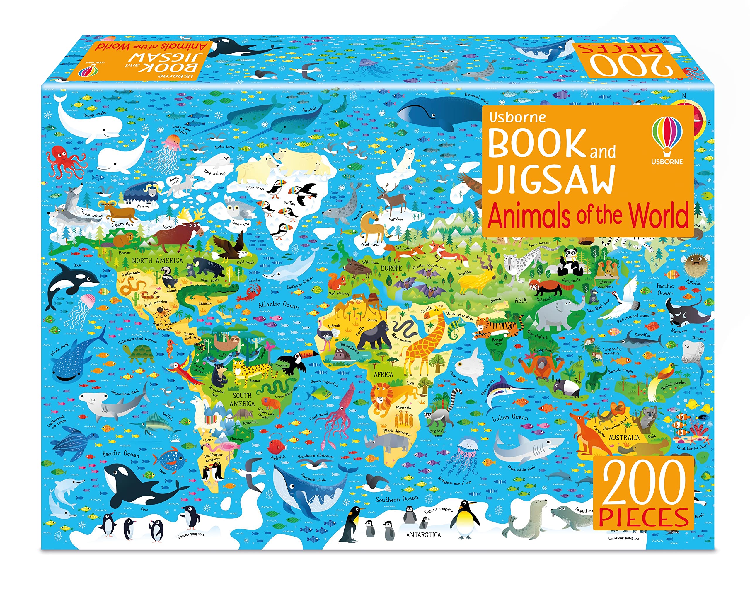 Usborne Book and Jigsaw Animals of the World book