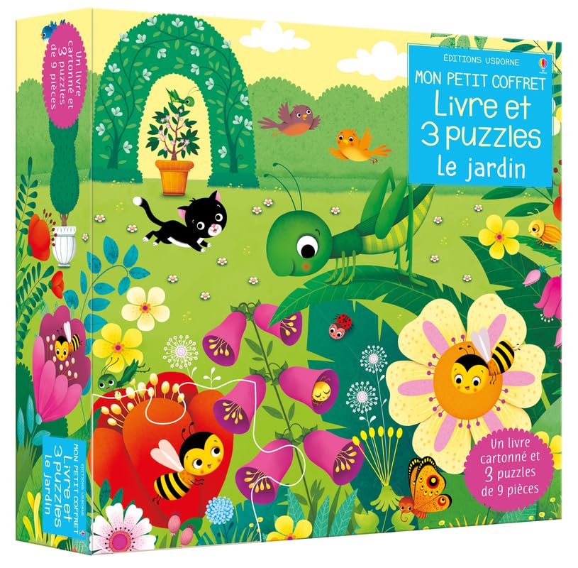 Le jardin - Mon petit coffret livre et 3 puzzles book