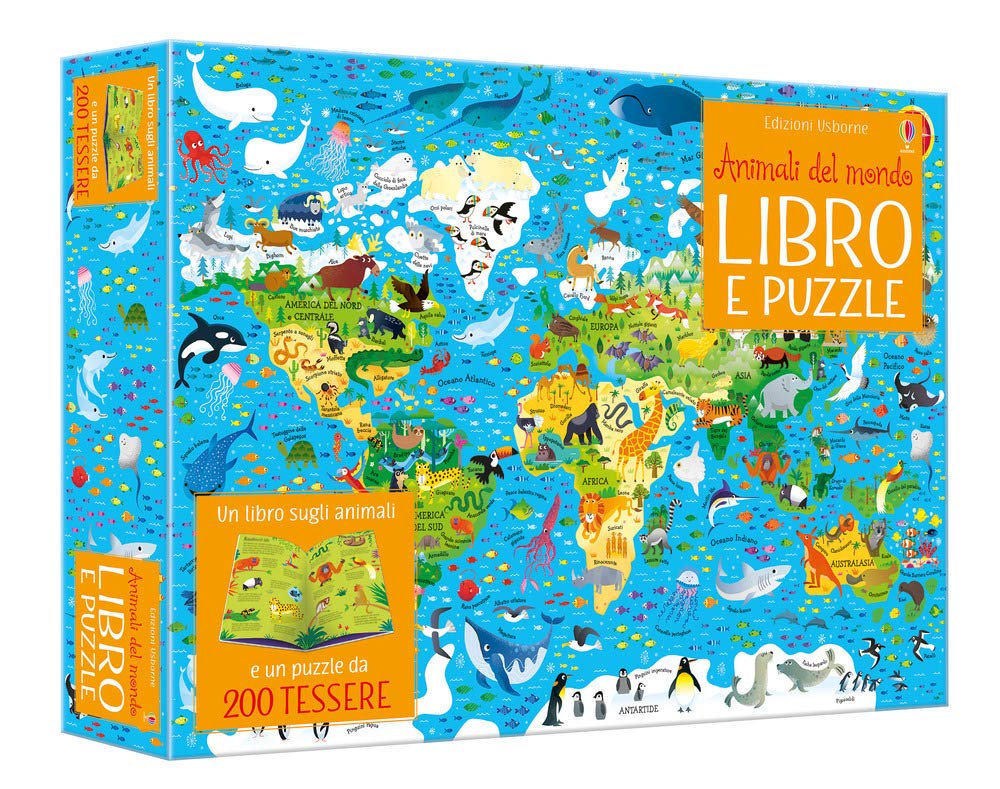Animali del mondo. Ediz. a colori. Con puzzle book