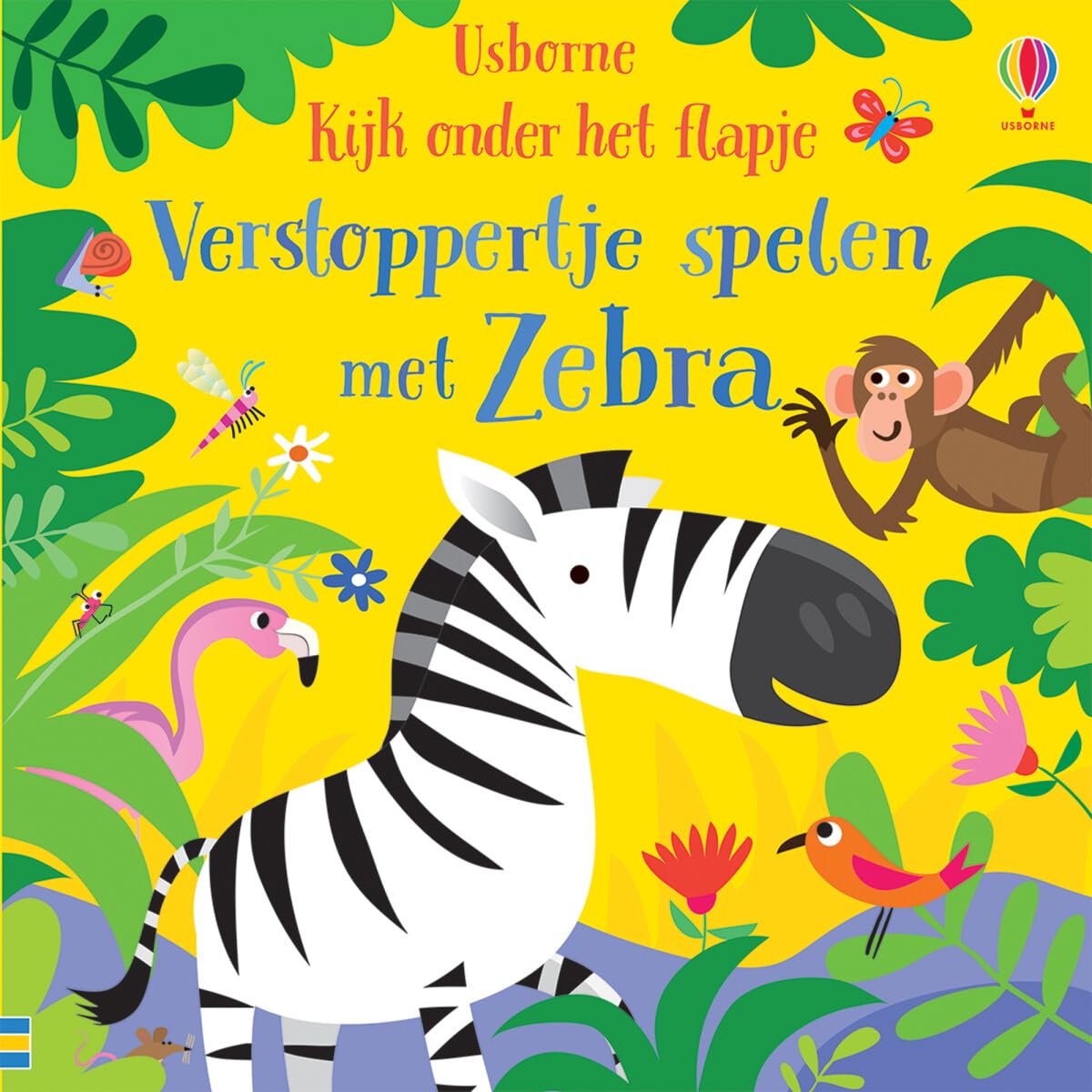 Verstoppertje spelen met zebra: Kijk onder het flapje book