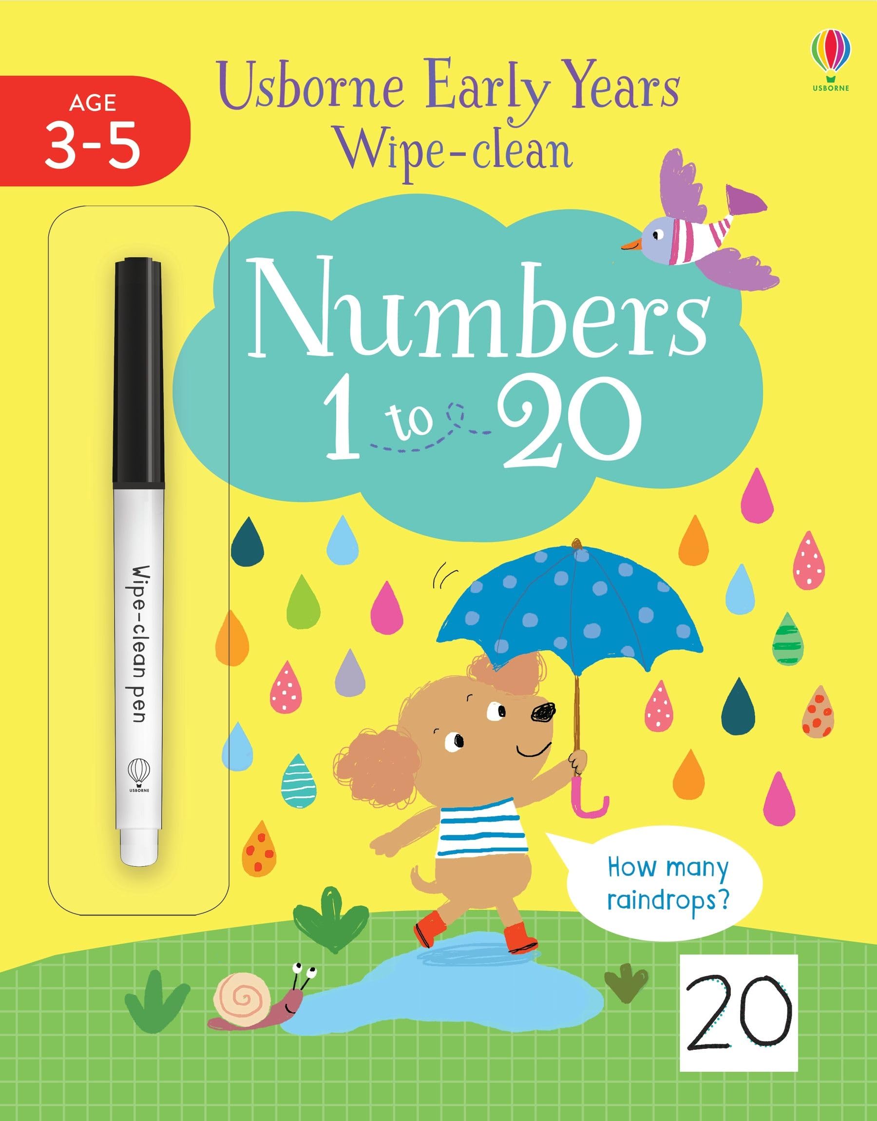 Early Years Wipe-Clean Numbers 1 to 20 (Usborne Early Years Wipe-clean) Non-fiction