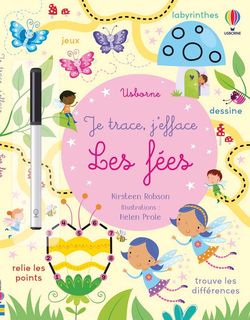 Les fées - Je trace, j'efface book