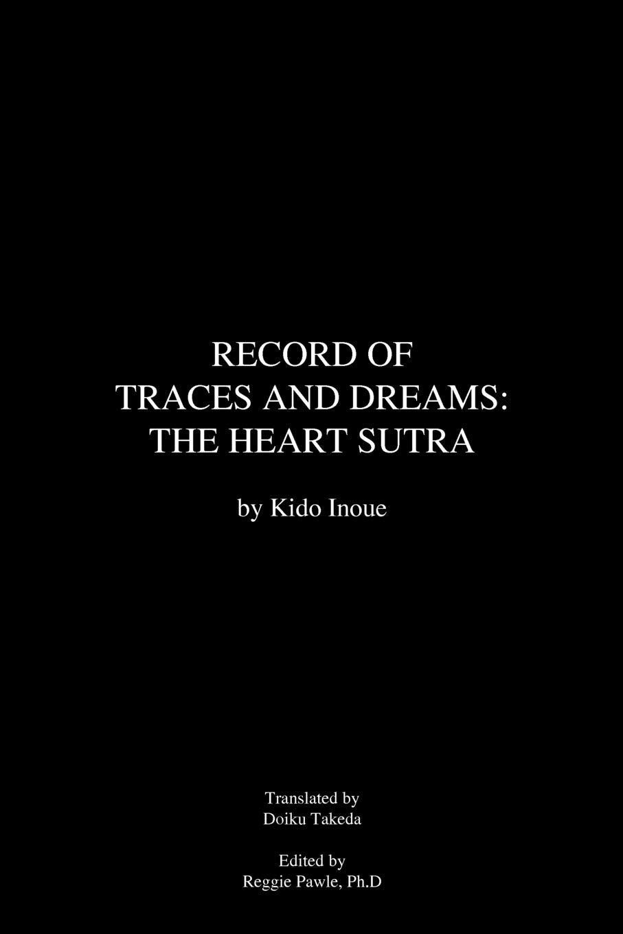 Record of Traces and Dreams: The Heart Sutra Religion & Esotericism