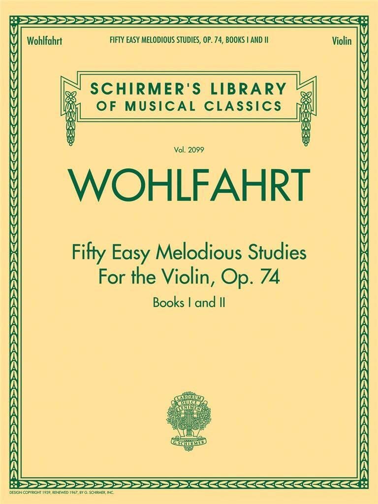 Franz Wohlfahrt - Fifty Easy Melodious Studies for the Violin, Op. 74, Books 1 and 2 Media & Communication