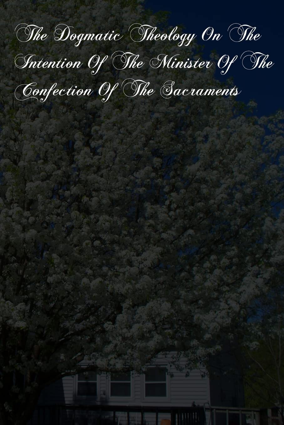 The Dogmatic Theology On The Intention Of The Minister Of The Confection Of The Sacraments Religion & Esotericism