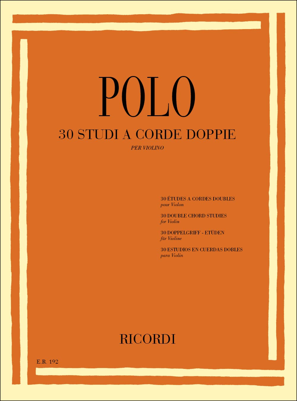 Product Image: 30 Double Chord Studies: Violin Method