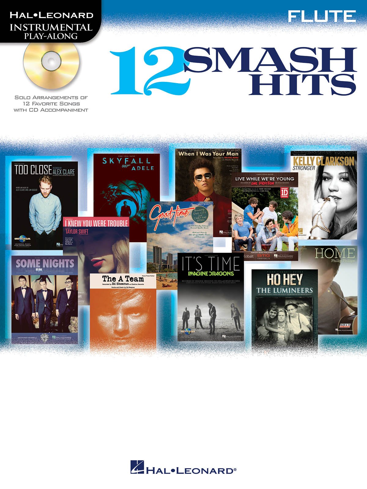 Hal Leonard Instrumental Play-Along: 12 Smash Hits -For Flute-: Noten, CD, Play-Along für Flöte Sheet Music