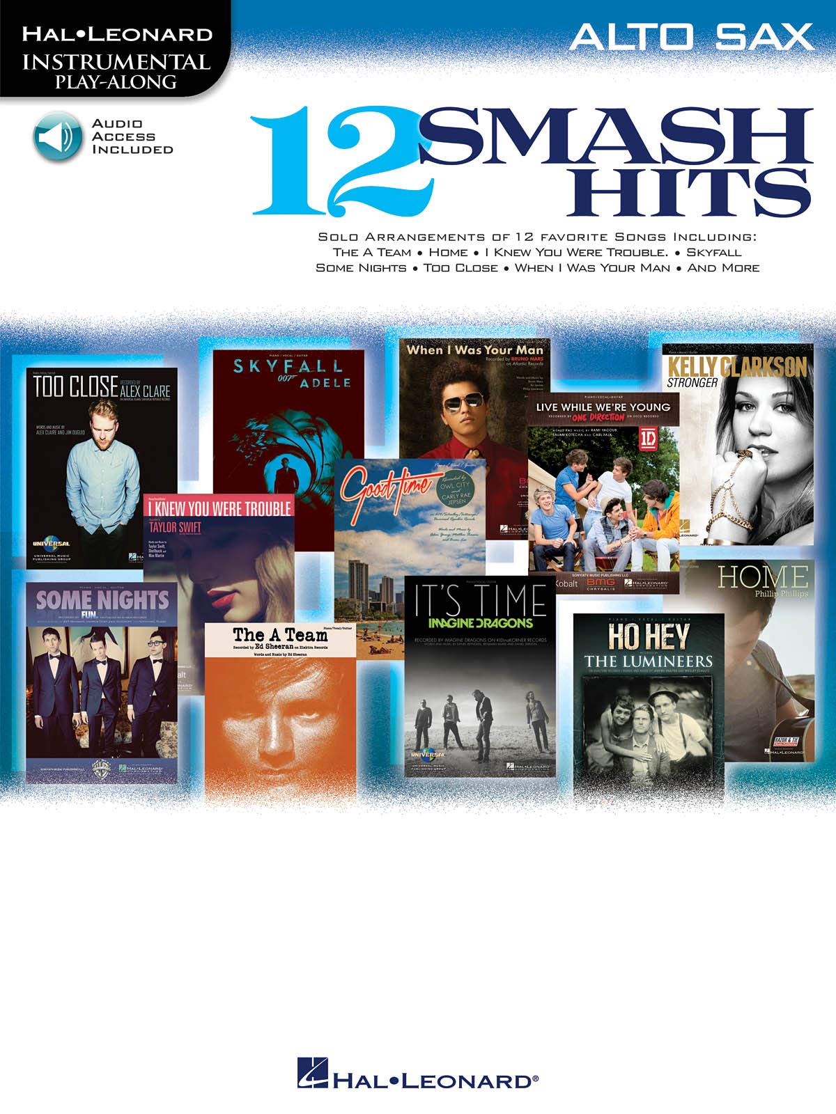 Hal Leonard Instrumental Play-Along: 12 Smash Hits -For Alto Saxophone-: Noten, CD für Alt-Saxophon Sheet Music
