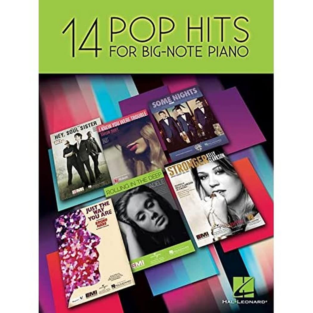 14 Pop Hits -For Big Note Piano-: Noten, CD für Klavier Social Sciences