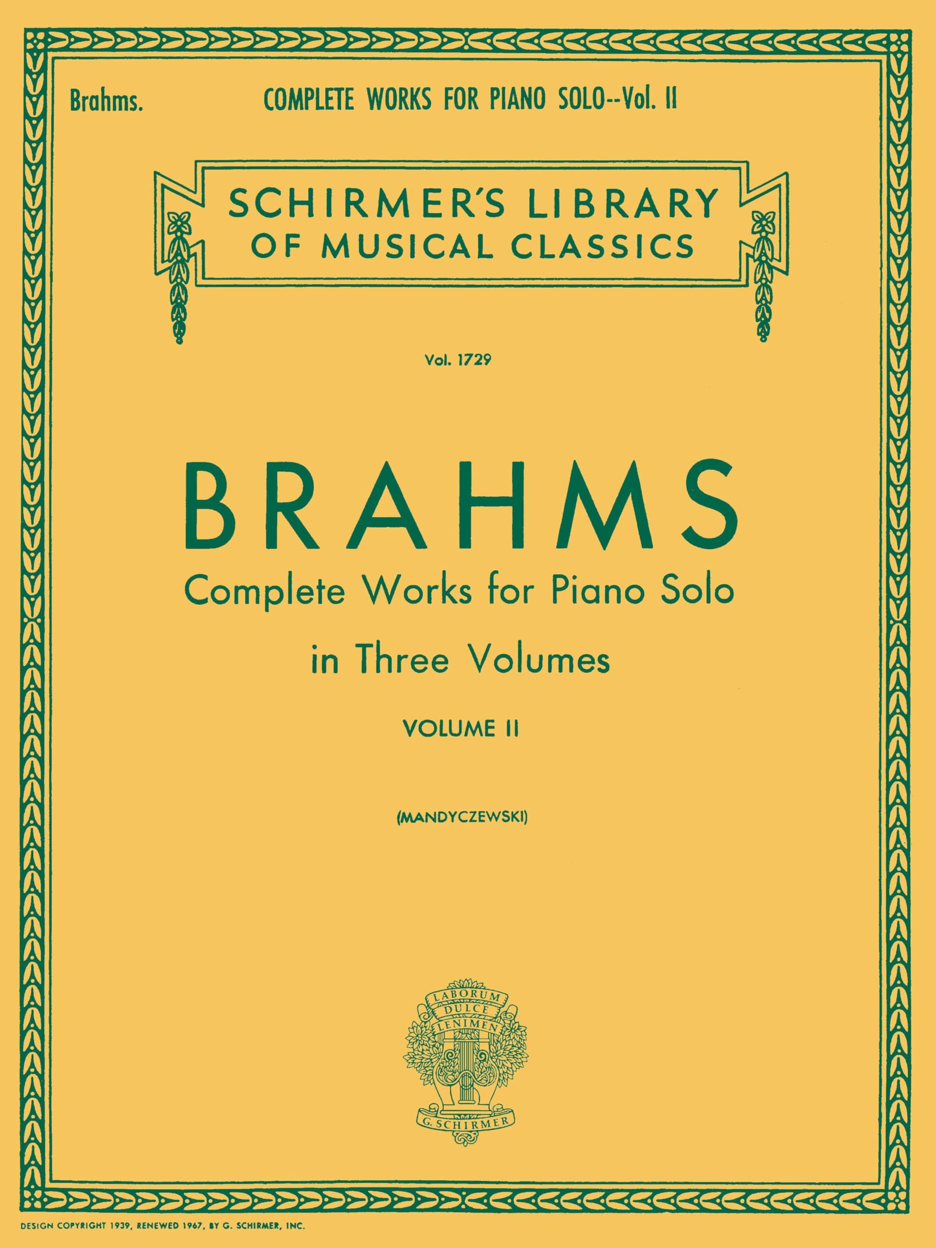 Complete Works for Piano Solo - Volume 2: Schirmer Library of Classics Volume 1729 Piano Solo Sheet Music