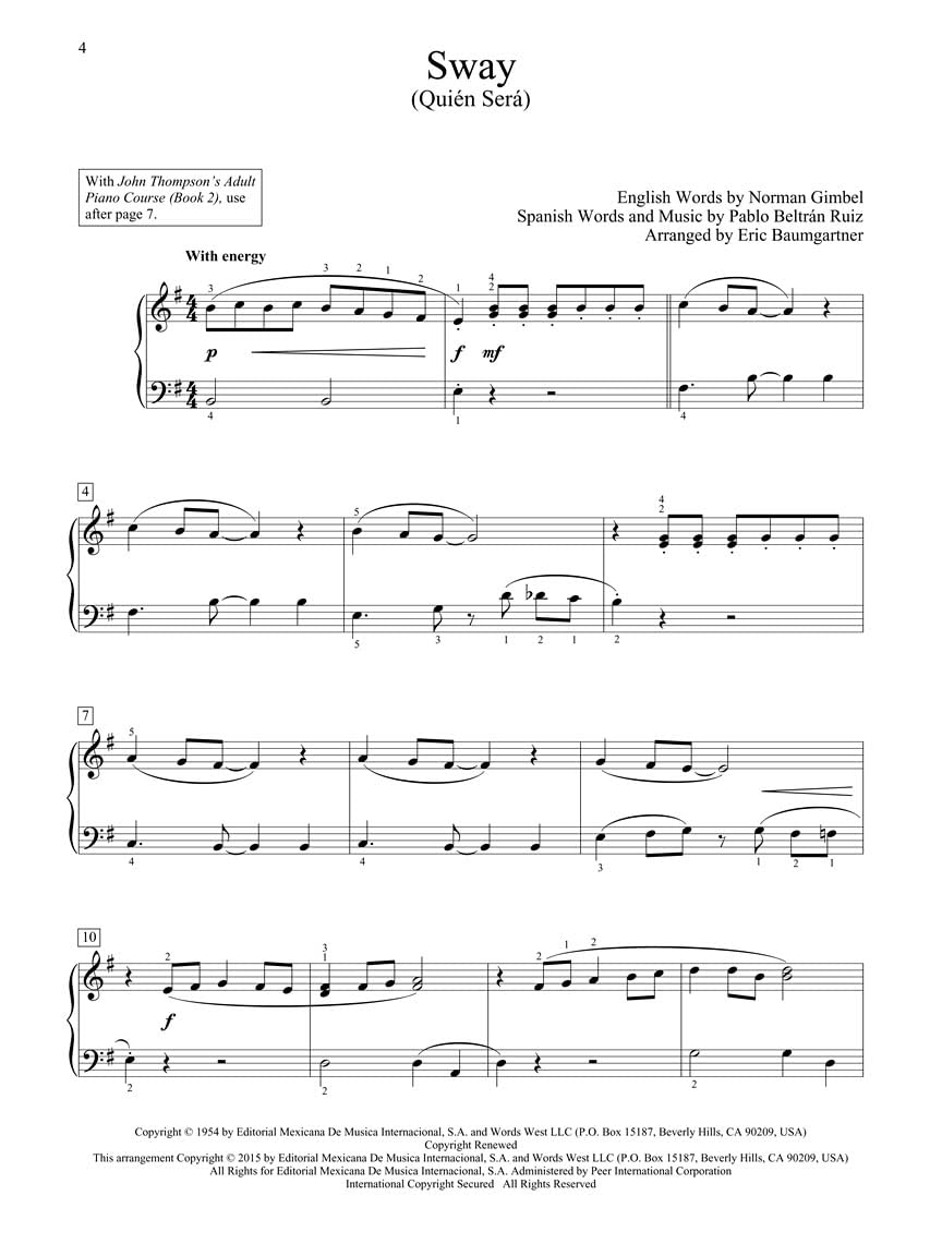 Popular Piano Solos: John Thompson's Adult Piano Course - Book 2 (Book & Audio Online): Noten, Sammelband, Download (Audio) für Klavier (Piano Adventures) Sheet Music