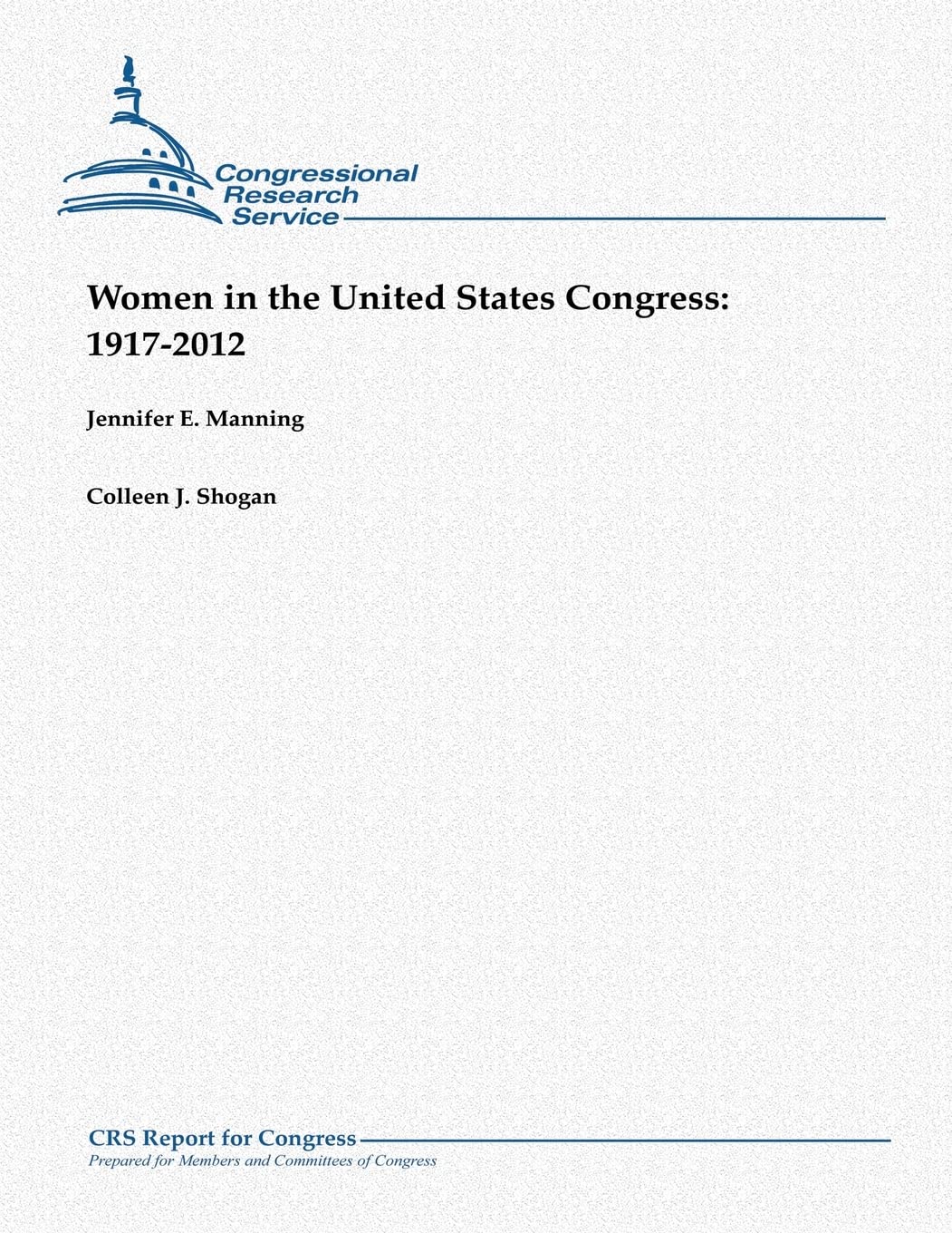 Women in the United States Congress: 1917-2012 Social Sciences