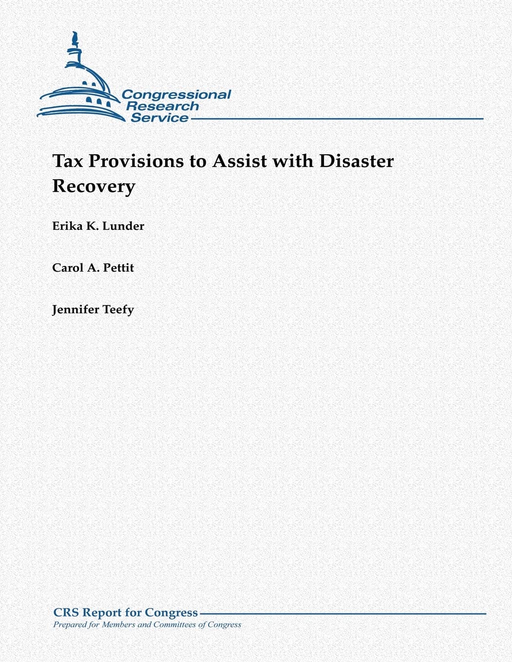 Tax Provisions to Assist with Disaster Recovery Social Sciences