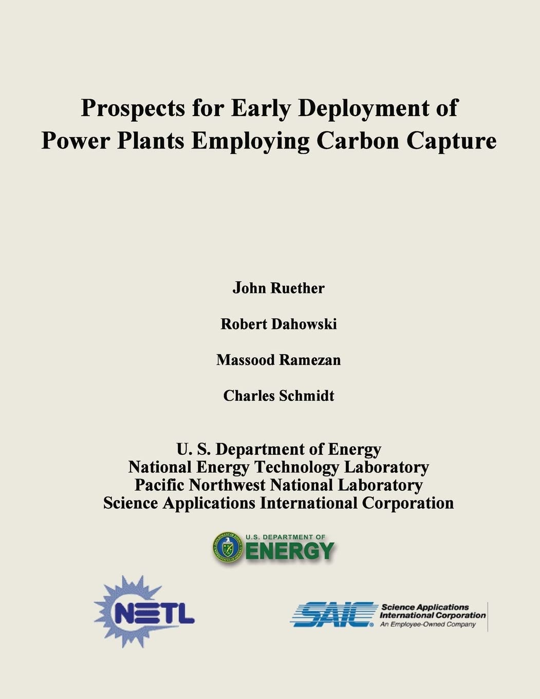 Prospects for Early Deployment of Power Plants Employing Carbon Capture Business & Technology