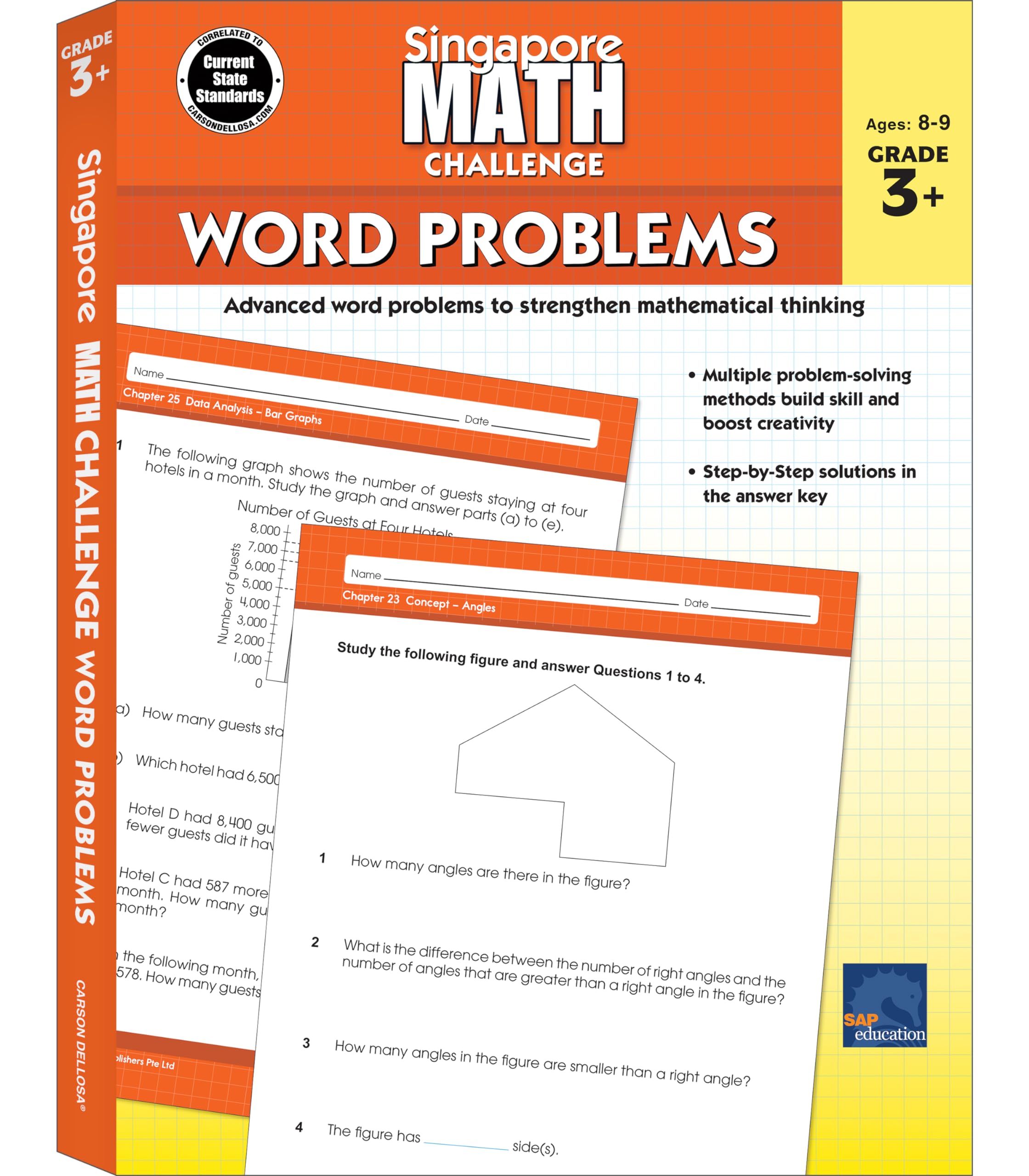 Singapore Math Challenge Word Problems Grade 3+ Learning & Reference