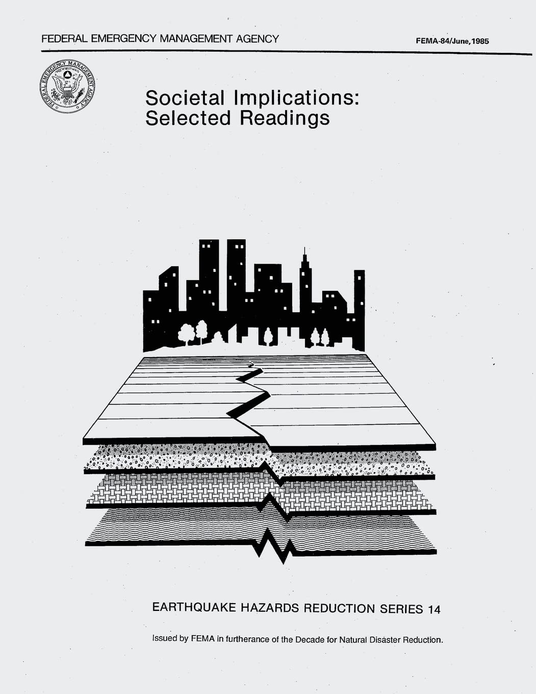 Societal Implications: Selected Readings (FEMA 84) Social Sciences