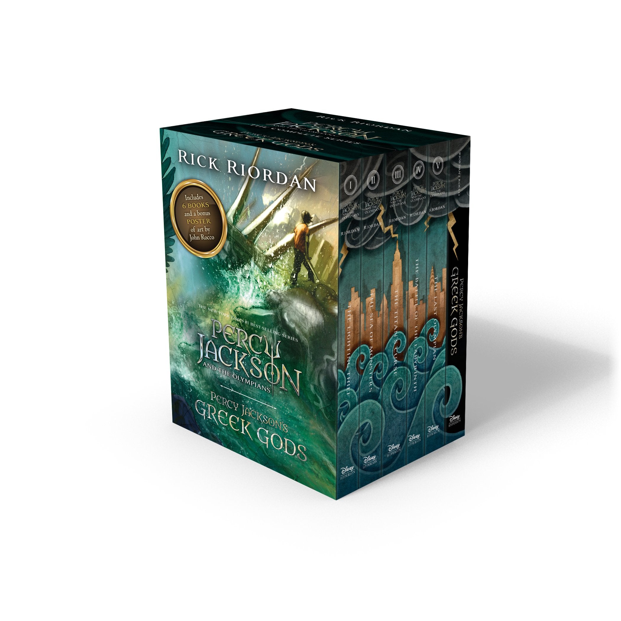 Percy Jackson and the Olympians Complete Series and Percy Jackson's Greek Gods Boxed Set Books