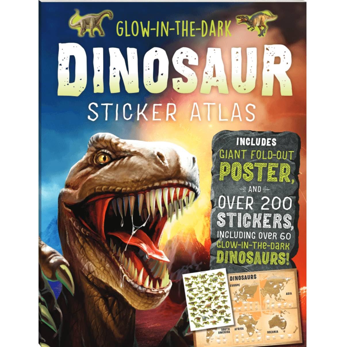 Glow-in-the-dark Dinosaur Sticker Atlas book