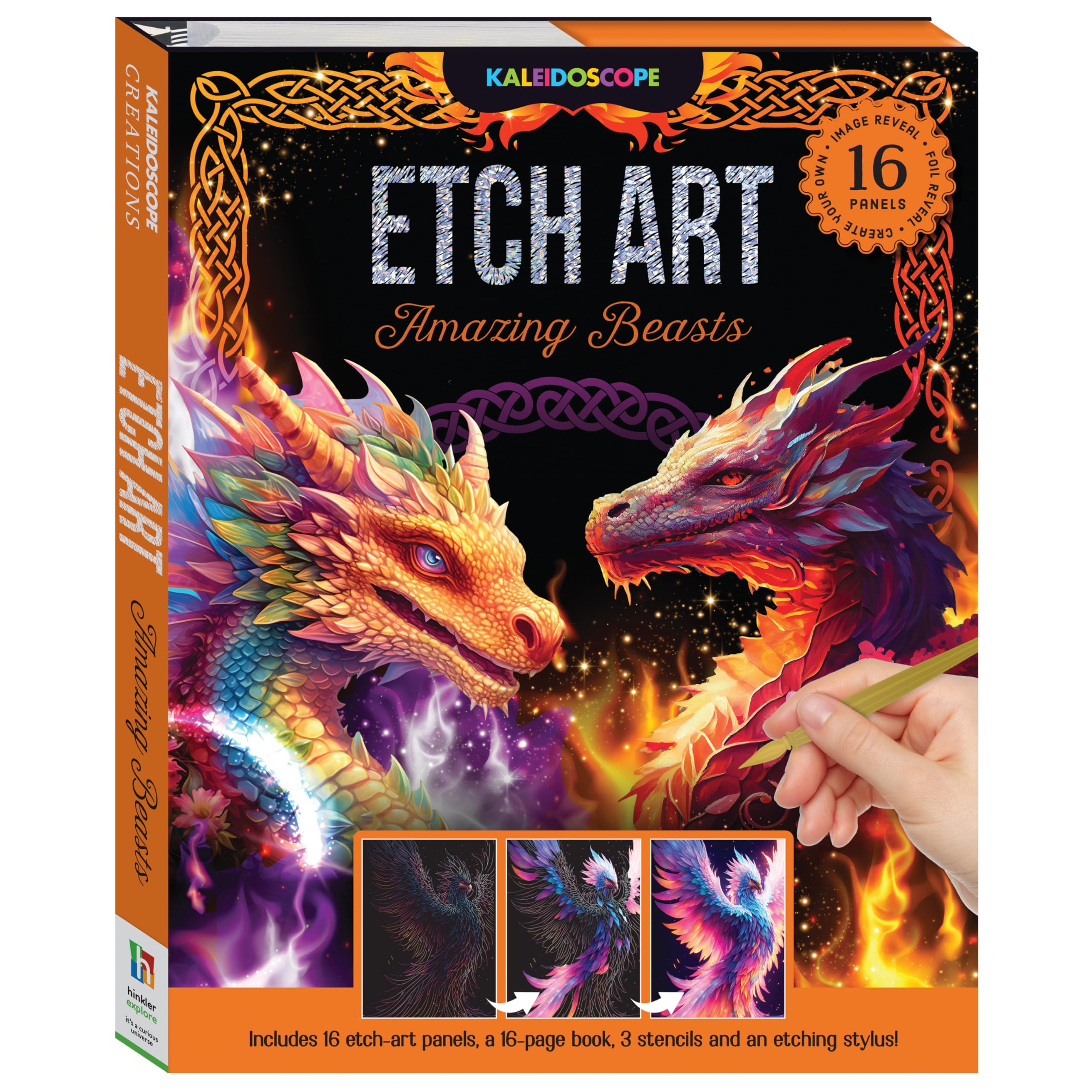 Kaleidoscope Etch Art Creations Amazing Beasts (Mythical Creatures) Hobbies & Crafts
