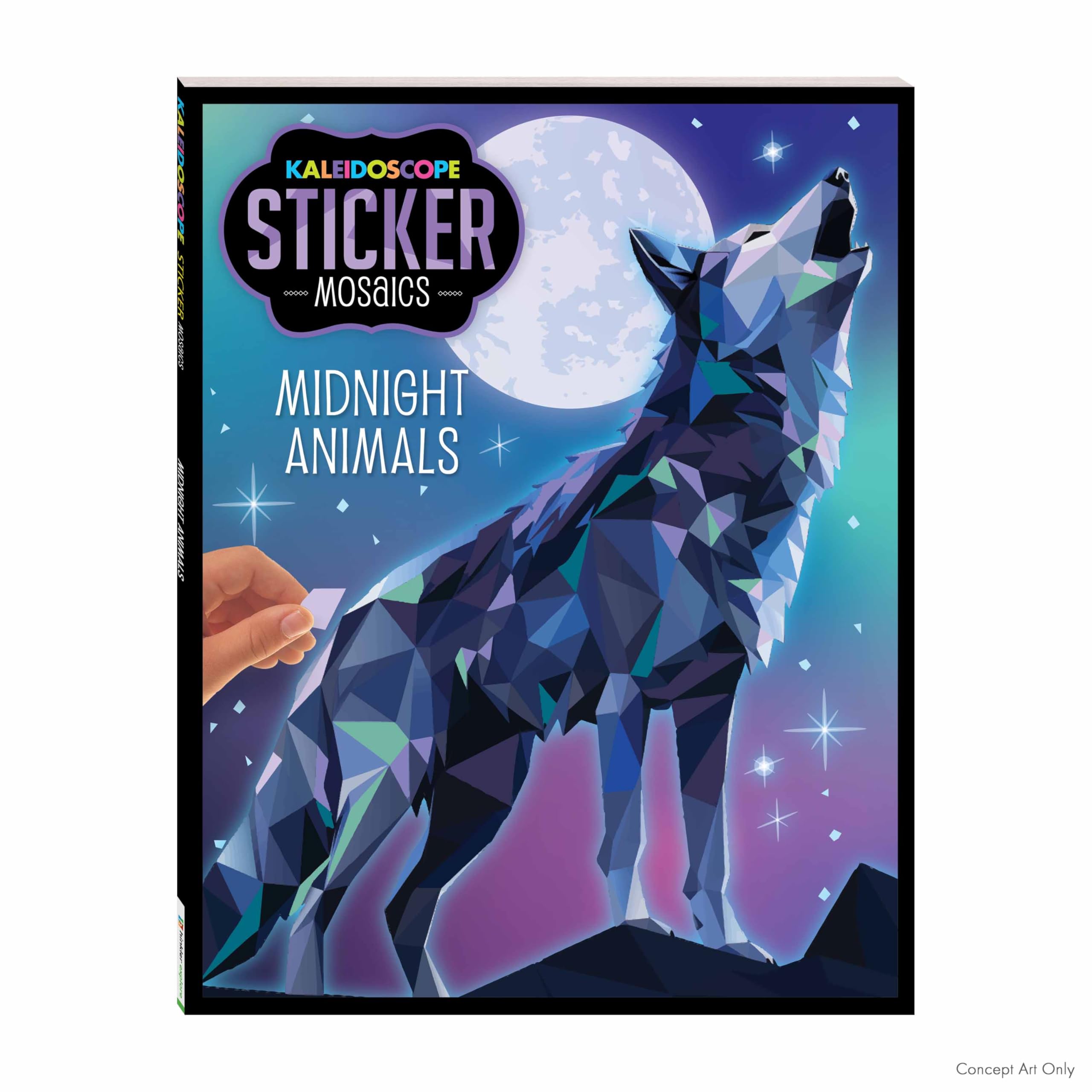 Kaleidoscope Sticker Mosaics Midnight Creatures (Animals) Hobbies & Crafts