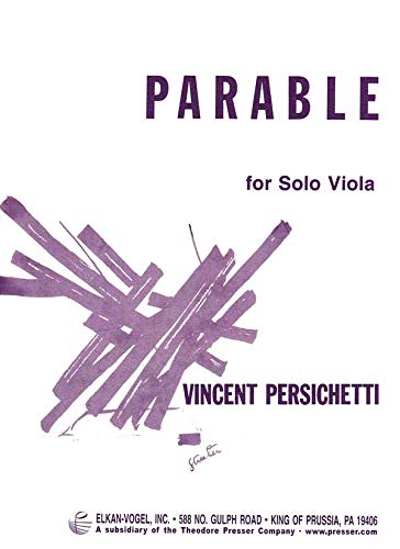 Product Image: Parable for Solo Viola, Opus 130: Parable 16