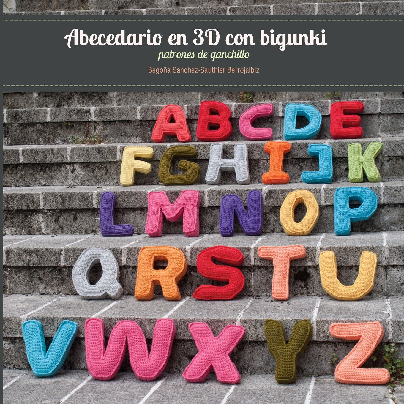Abecedario en 3D con bigunki. Patrones de ganchillo book