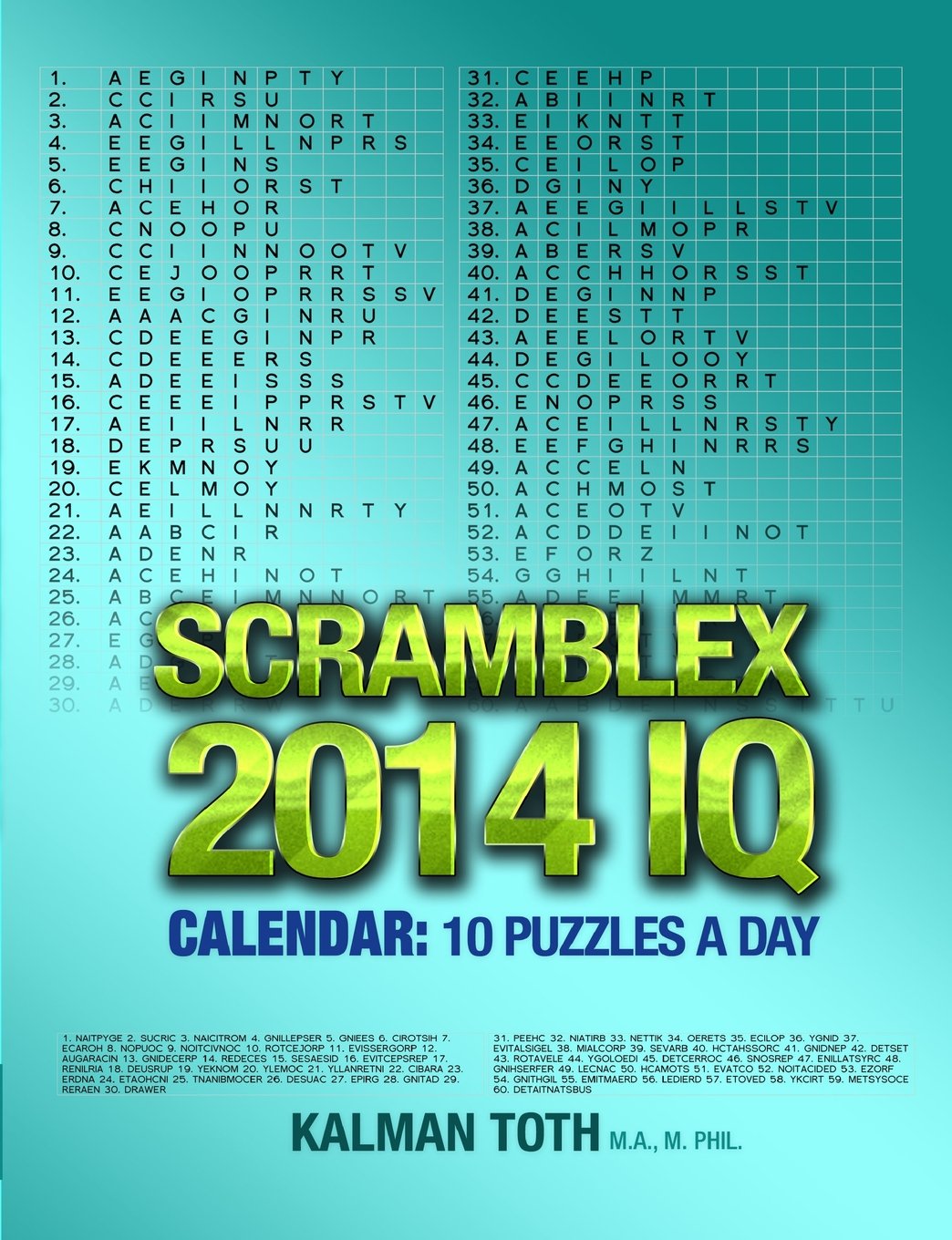 Scramblex 2014 IQ Calendar: 10 Puzzles a Day Leisure & Fun