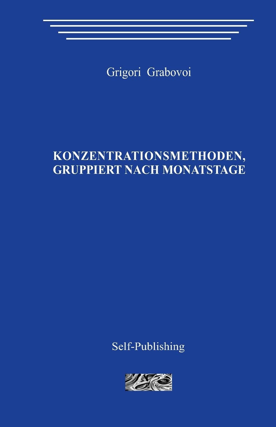 Konzentrationsmethoden, gruppiert nach Monatstagen Self-help