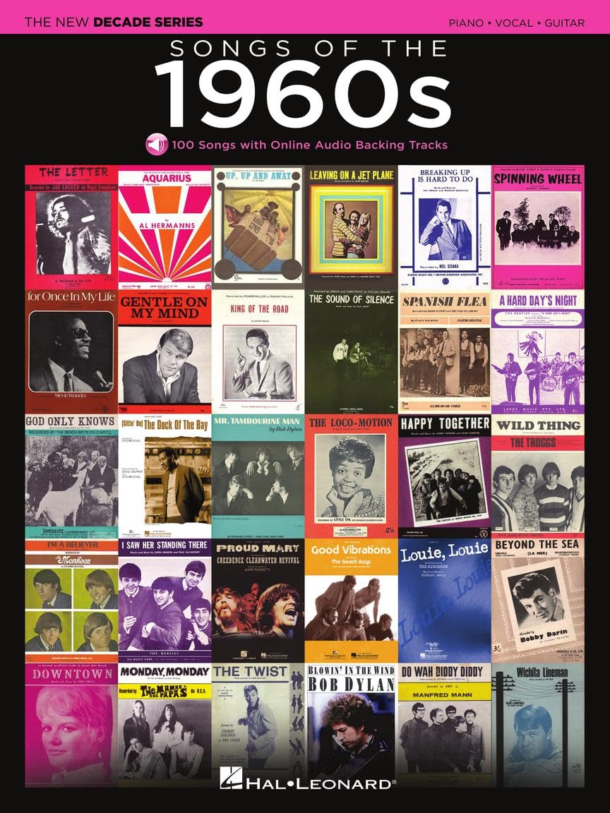 Songs of the 1960s: The New Decade Series with Online Play-Along Backing Tracks: Piano-vocal-guitar Media & Communication