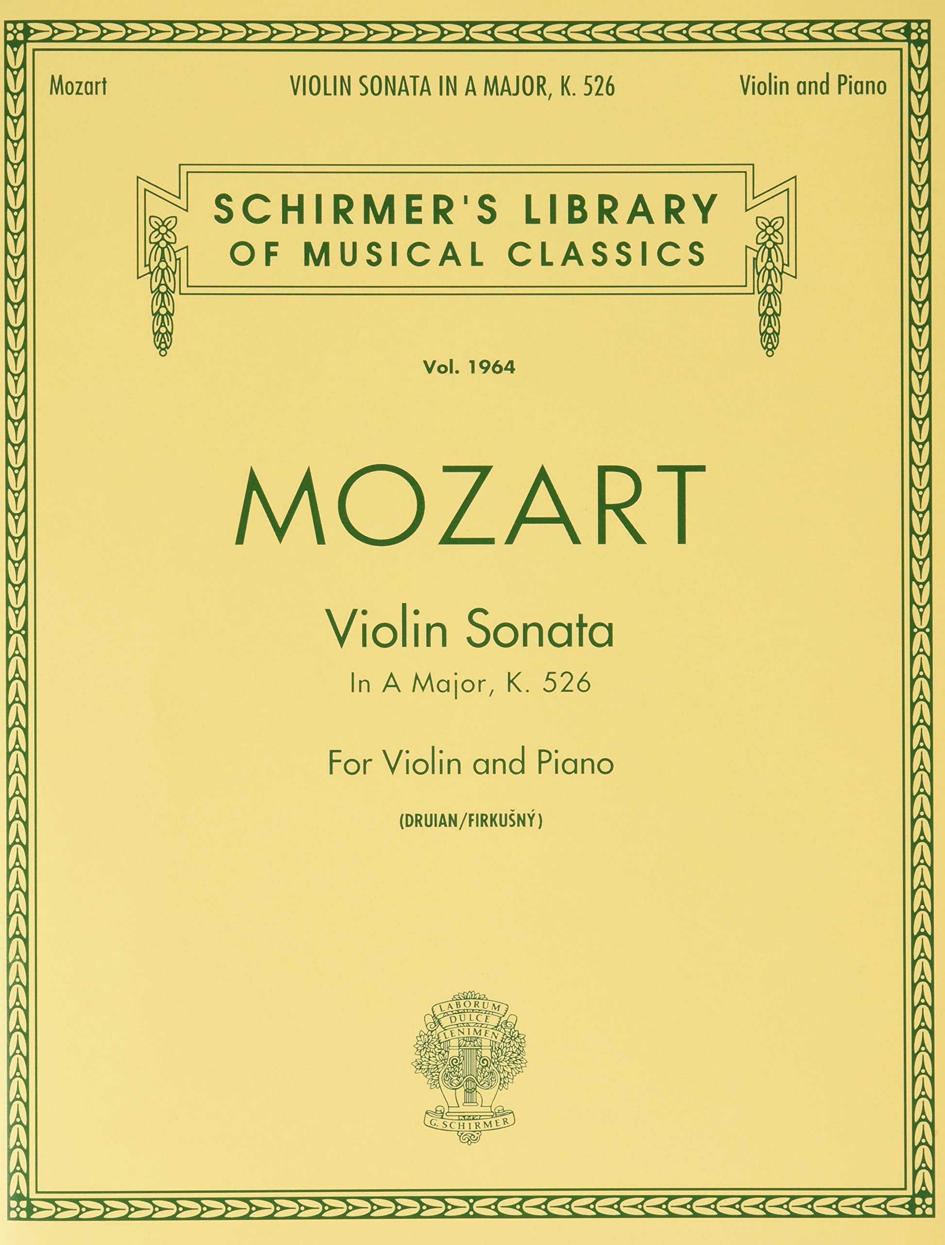 Sonata in A, K.526: Schirmer Library of Classics Volume 1964 Violin and Piano Social Sciences