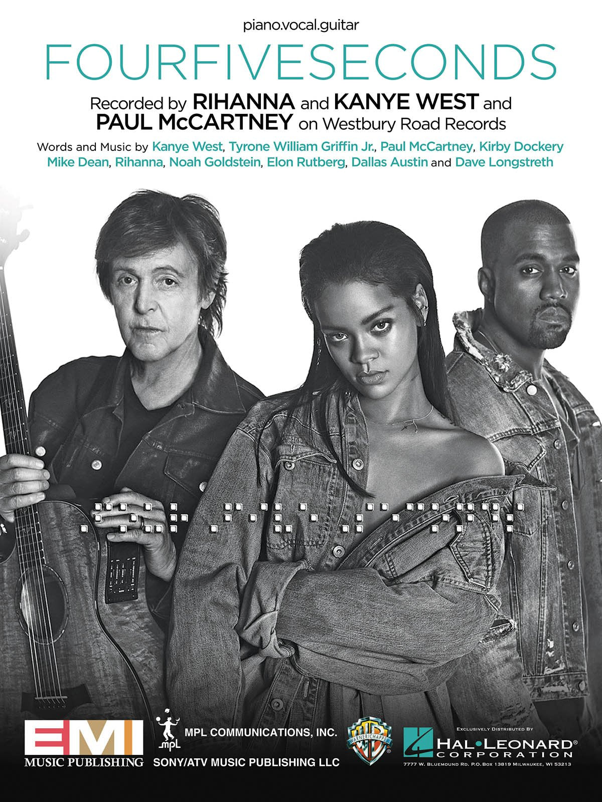 Fourfiveseconds Piano, Voix, Guitare Arts & Music