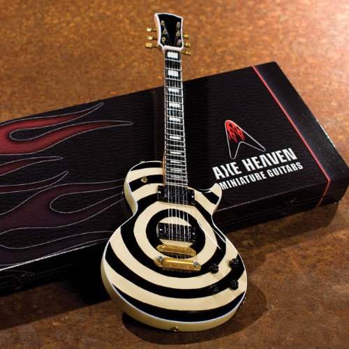 Axe Heaven Electric Cream Bullseye Miniature Guitar Replica Leisure, Home & Garden