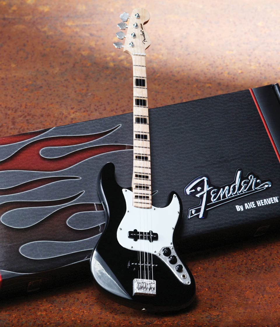 Axe Heaven Fender Jazz Black Finish Miniature Bass Replica: Officially Licensed Miniature Guitar Replica Leisure, Home & Garden