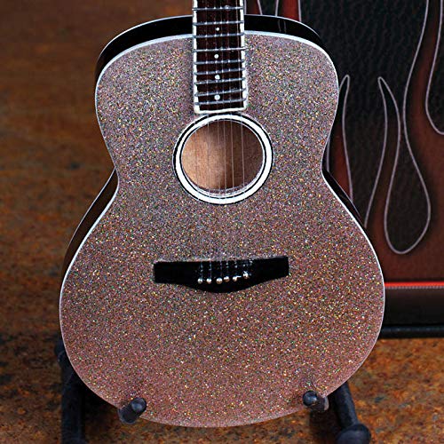 Acoustic Guitar with Glitter Rhinestone Finish: Officially Licensed Miniature Guitar Replica Books