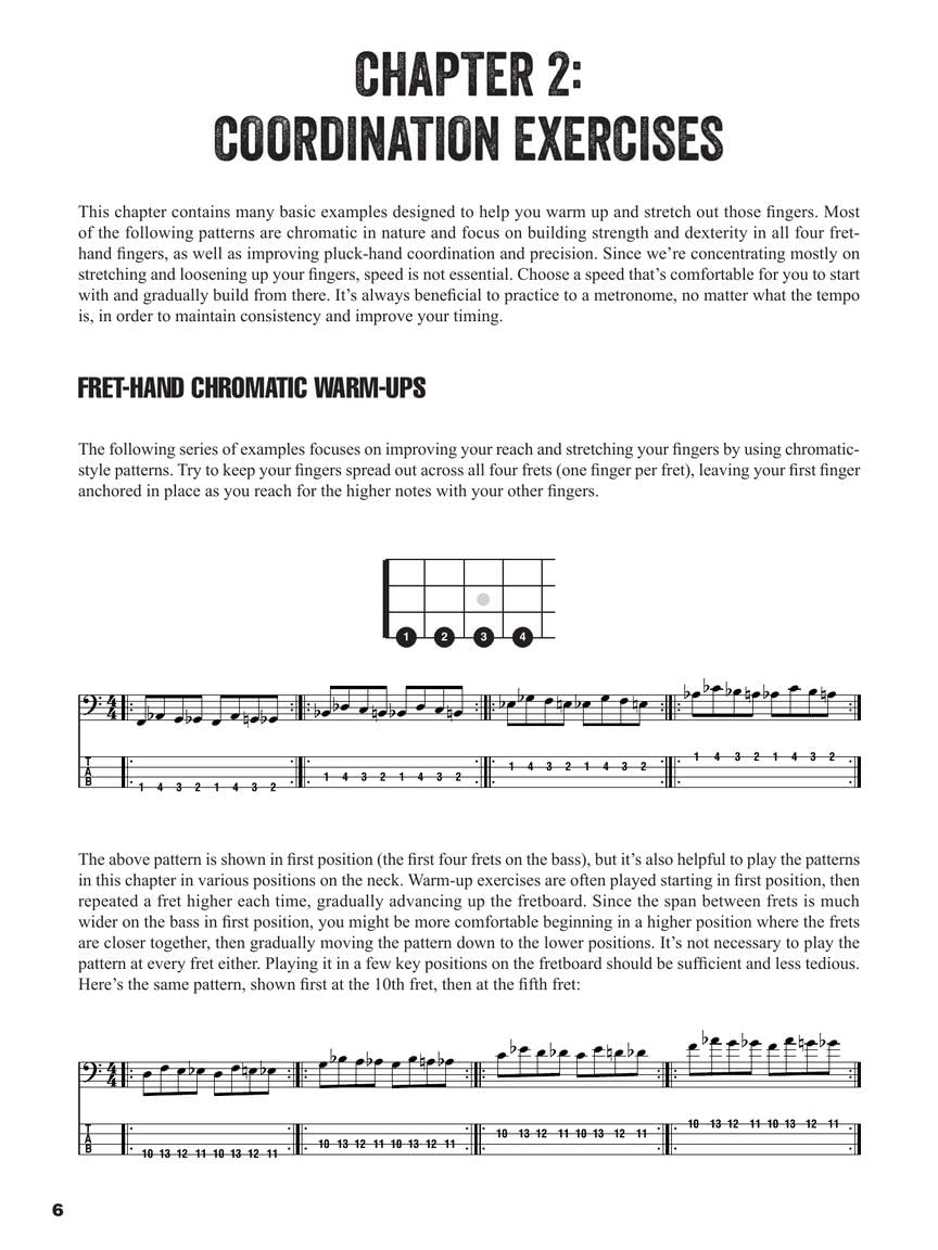 Warm-Up Exercises for Bass Guitar Sheet Music