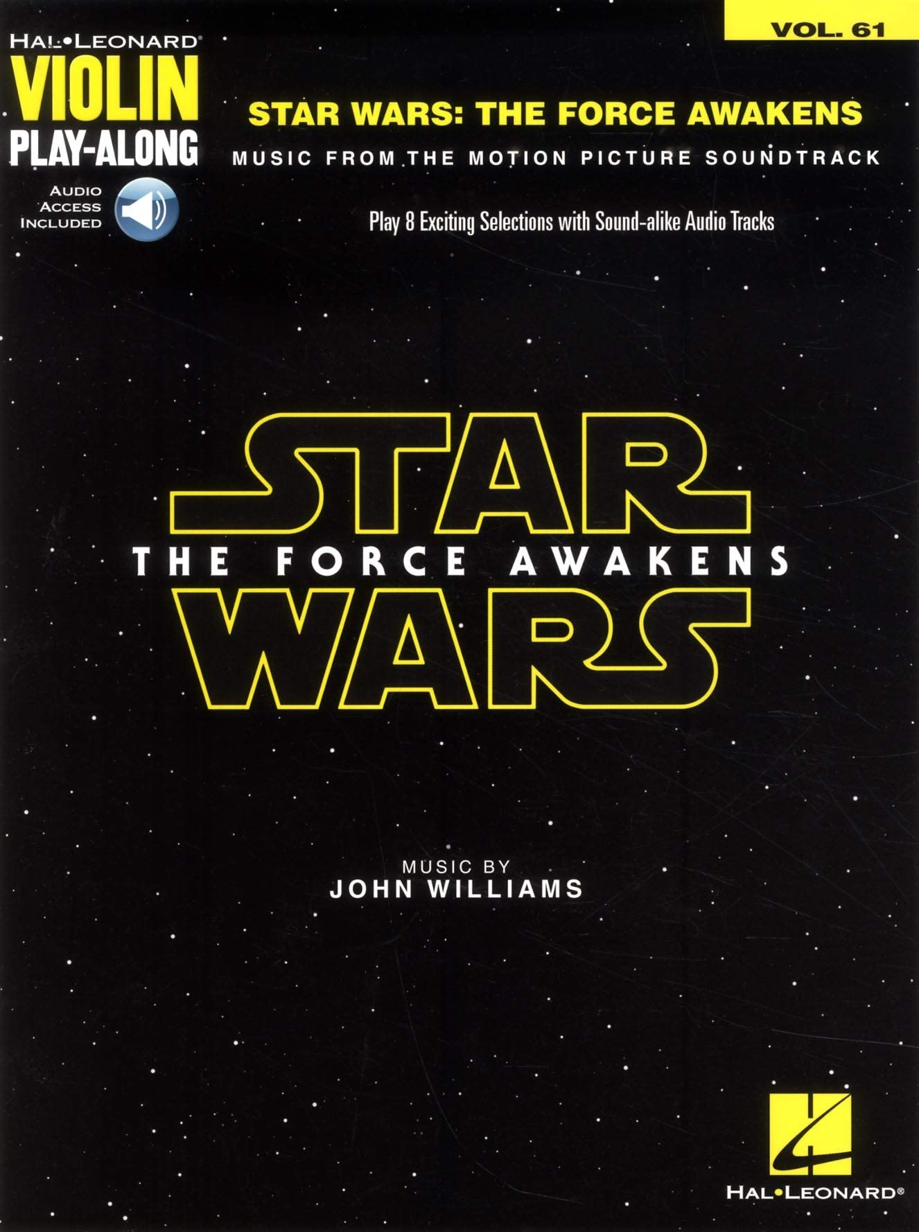 Star wars: the force awakens - violon - recueil + enregistrement(s) en ligne - 8 titres book