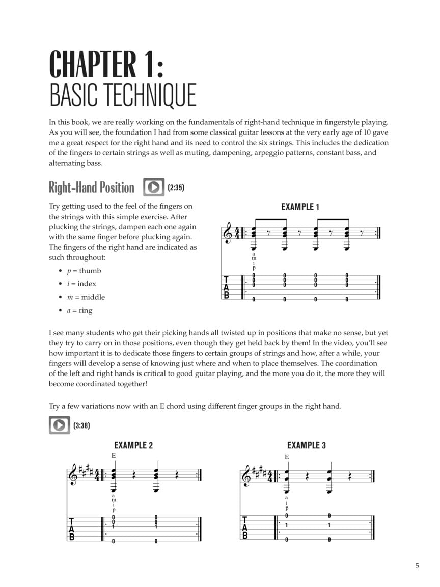 Arlen Roth Teaches Fingerstyle Guitar (Book/Online Video): A Guide to Fingerpicking, Including Folk, Blues, Ragtime & Travis Picking Styles. Video Book. w. Video-Online Sheet Music
