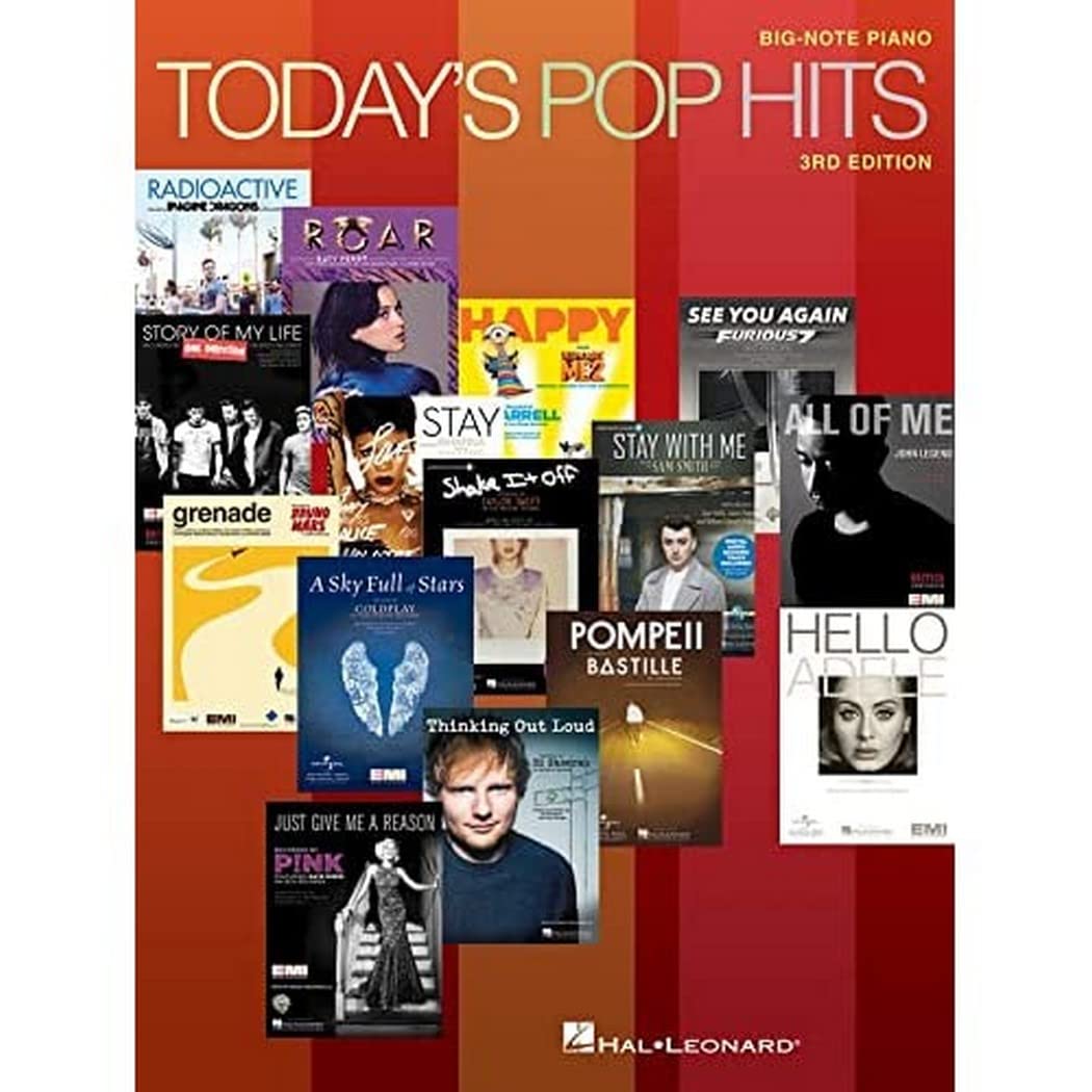 Today's Pop Hits: 3rd Edition - Big Note Piano: Songbook für Klavier Sheet Music