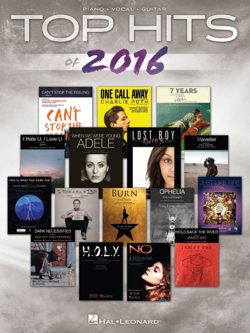 Top Hits of 2016: Piano, Vocal, Guitar Sheet Music