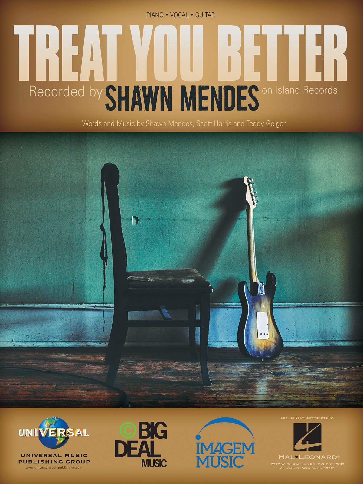 Treat You Better Piano, Voix, Guitare Arts & Music