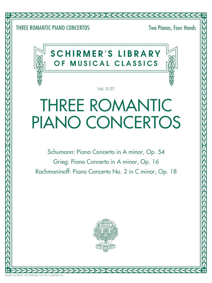 Three Romantic Piano Concertos: Schirmer's Library of Musical Classics, Vol. 2127 Sheet Music