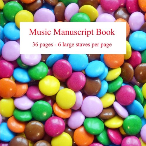 Music Manuscript Book: Large stave manuscript paper, 6 staves per page, great for kids book