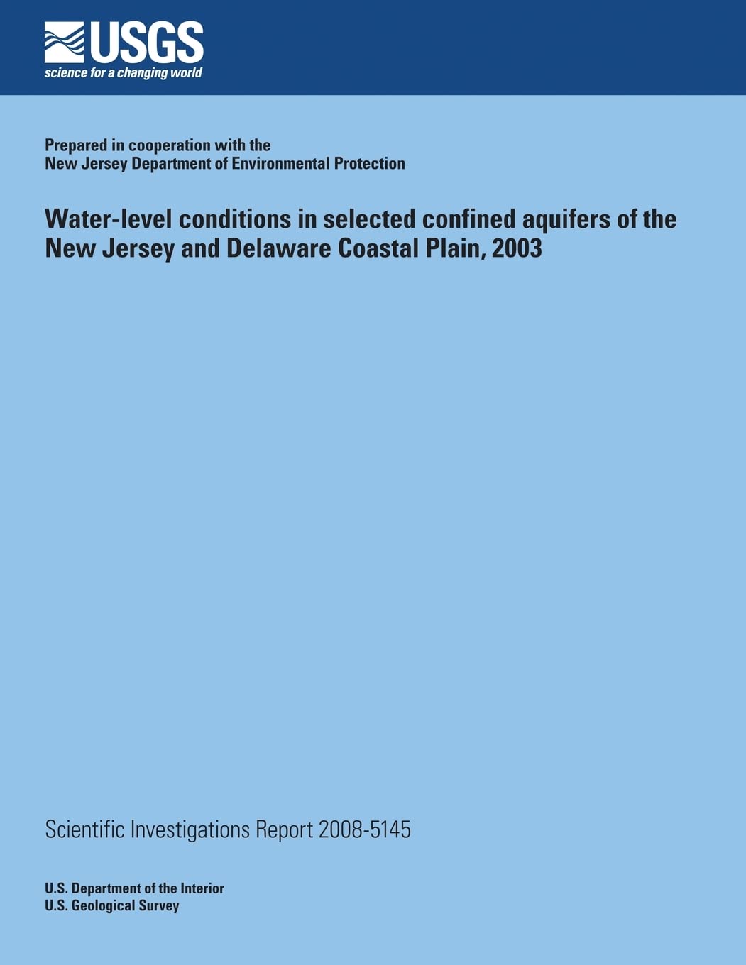 Water-level conditions in selected confined aquifers of the New Jersey and Delaware Coastal Plain, 2003 Reference Books