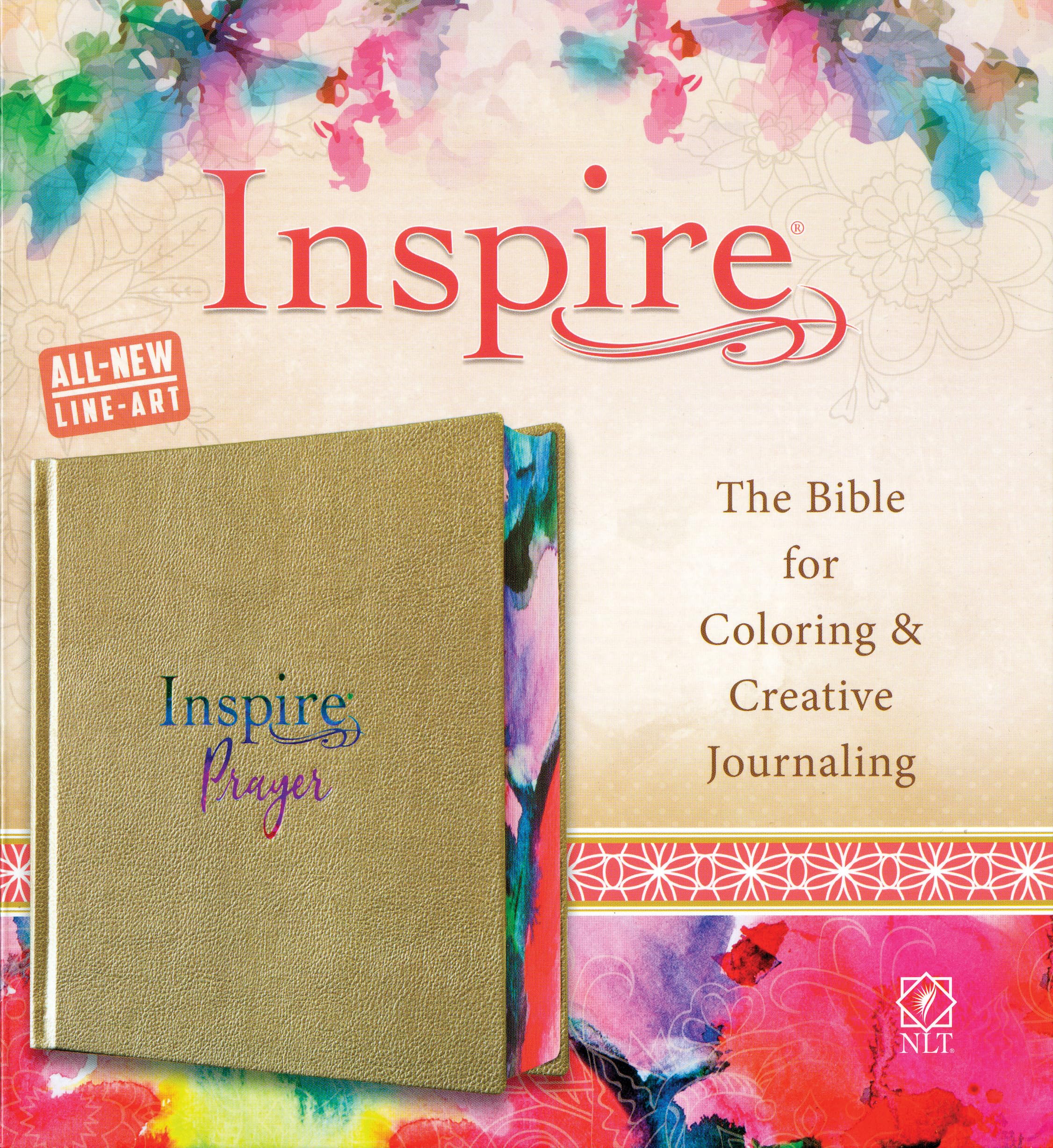 Inspire Prayer: New Living Translation, The Bible for Coloring & Creative Journaling, Metallic Gold Media & Communication