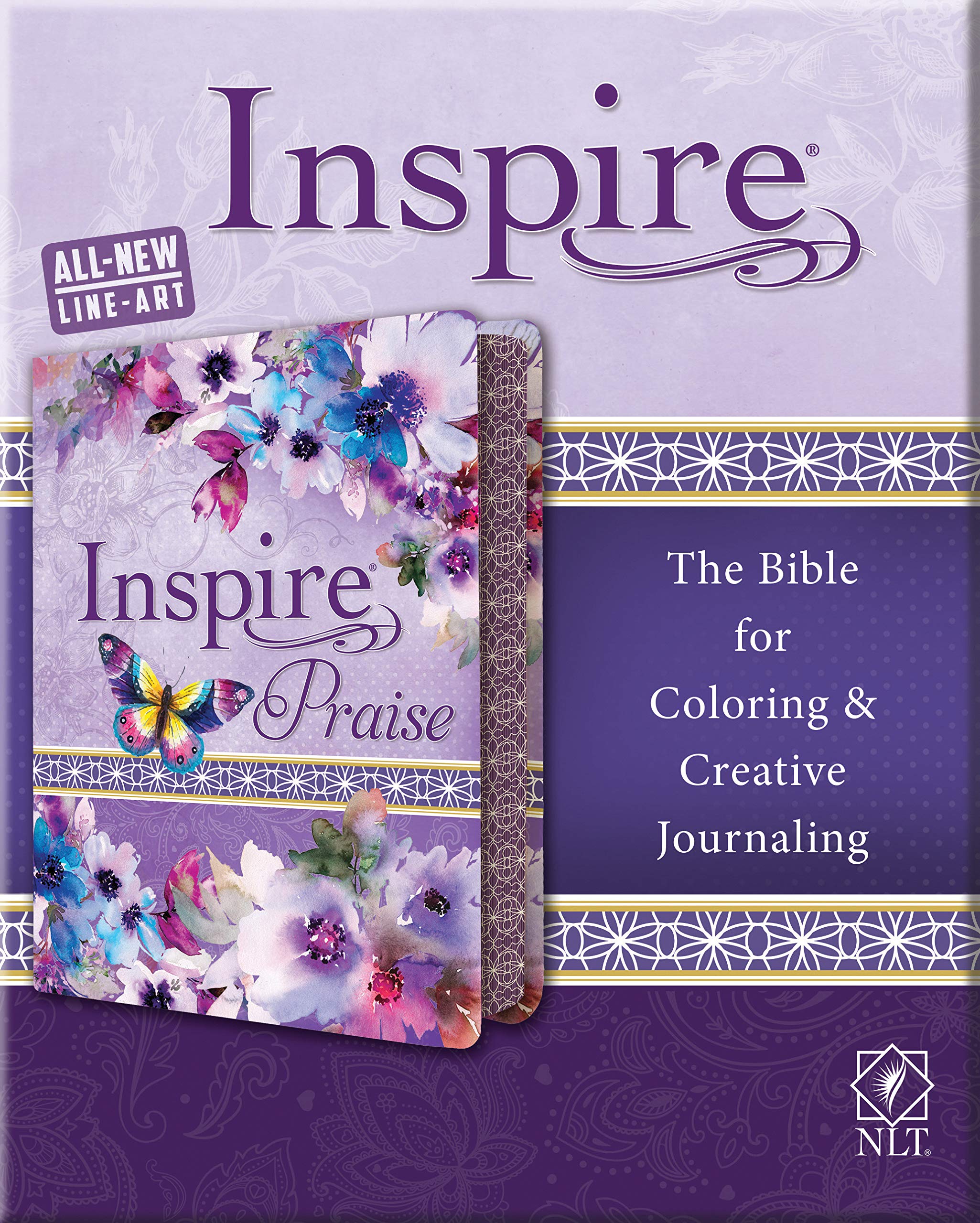 Inspire Praise: New Living Translation, Coloring & Creative Journaling book