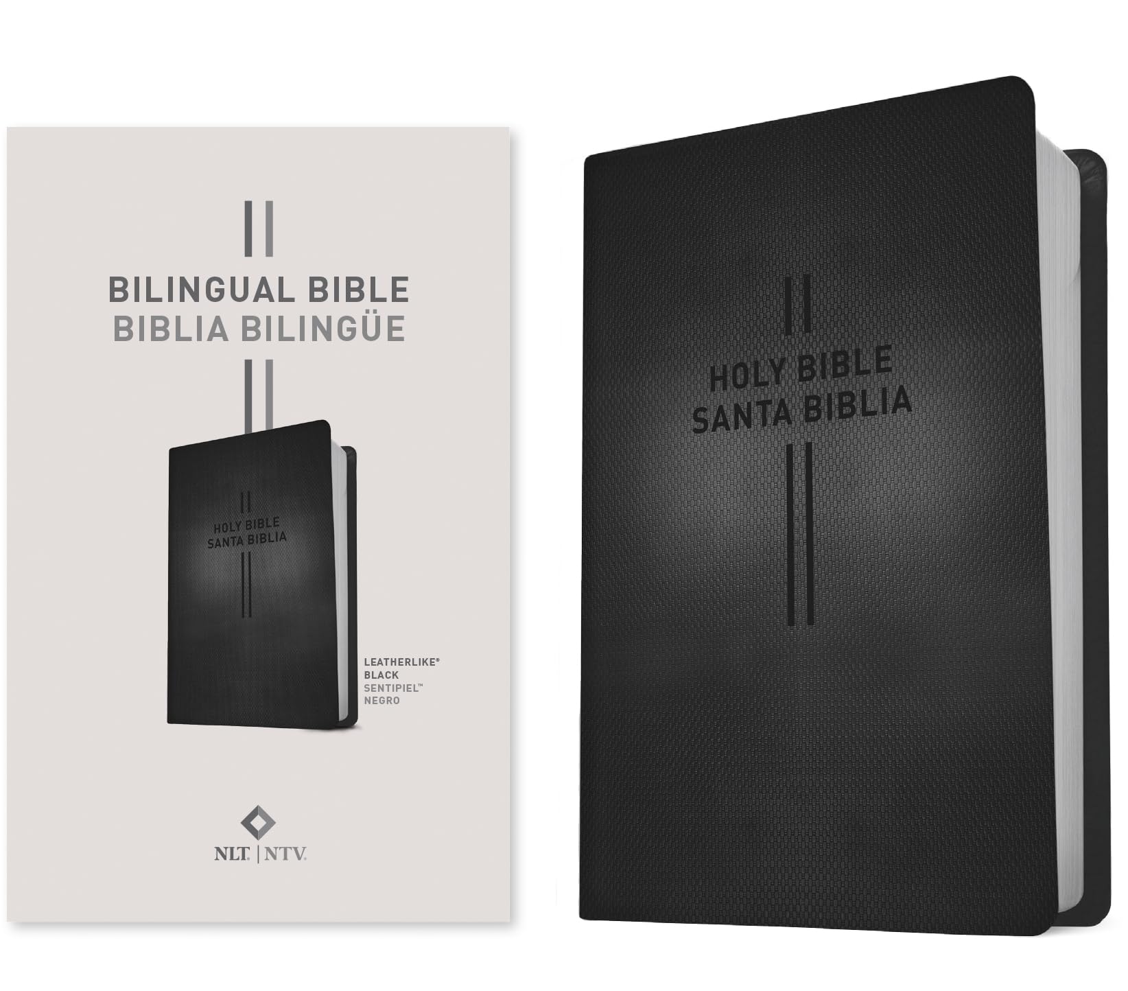Holy Bible: New Living Translation, Black, Leatherlike / Nueva Traduccion Viviente, Negro, Sentipiel book